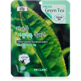 3W CLINIC Маска для лица  тканевая Fresh Green Tea 23 г