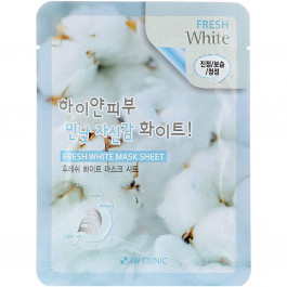 3W CLINIC Маска тканевая для лица  осветляющая Fresh White Mask Sheet 23 мл