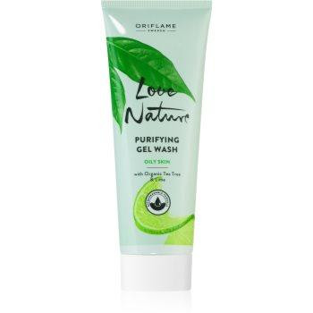 Oriflame Love Nature Organic Tea Tree & Lime Глибоко очищуючий гель для жирної та проблемної шкіри 125 мл - зображення 1