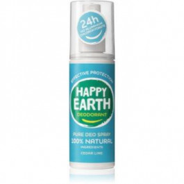 Happy Earth 100% Natural Deodorant Spray Cedar Lime дезодорант 100 мл