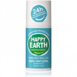 Happy Earth 100% Natural Deodorant Roll-On Cedar Lime дезодорант кульковий 75 мл