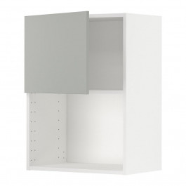 IKEA METOD Навісна шафа для мікрохвильовки, білий/Havstorp світло-сірий, 60x80 см (295.387.50)