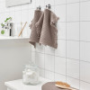 IKEA VALLASN, 505.021.36 - Полотенце, светло-серый, коричневый, 30x30 см - зображення 3