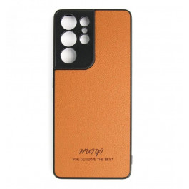Huryl Leather Case Samsung Galaxy S21 Ultra Brown