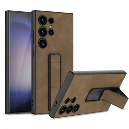 GKK Skin-Feel Matte Case Foking Kickstand для Samsung Galaxy S24 Ultra Brown