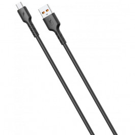 SkyDolphin S07V TPE High Elastic Line USB to Micro USB 1m Black (USB-000598)