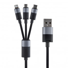 Baseus StarSpeed 3-in-1 Fast Charging Data Cable 3.5A 1.2m Black (CAXS000001)