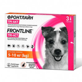 Frontline Капли противопаразитарные   TRI-ACT для собак 5-10 кг (S) 3х1 мл (2000981146948 / 3661103046127)