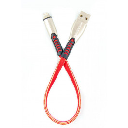 DENGOS USB-Lightning 0.25m Red (PLS-L-SHRT-PLSK-RED)