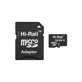 Hi-Rali 128 GB microSDHC class 10 UHS-I (U3) + SD adapter HI-128GBSD10U3-01