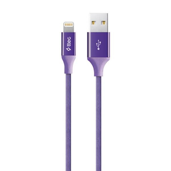 TTEC 2DK16 AlumiCable USB 2.0 to Lightning 1.2m Purple (2DK16MR) - зображення 1