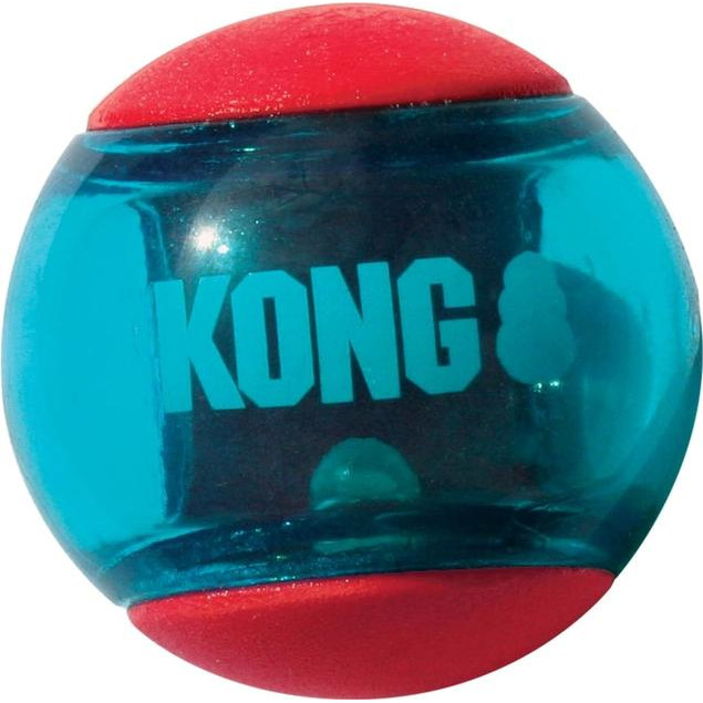 KONG Іграшка  Squeezz Action Ball м&#39;яч-піщалка для собак L 2 шт (35585464022) - зображення 1