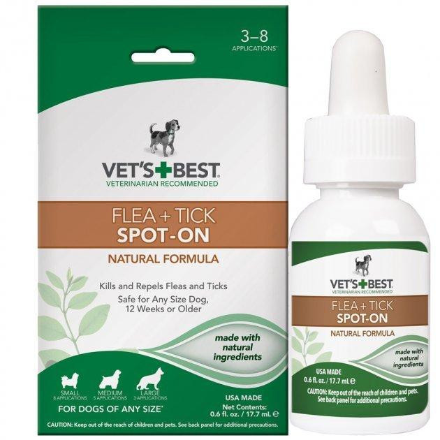 Vet's Best Капли Flea&Tick Spot On от блох и клещей для собак 17.7 мл (vb10472) - зображення 1