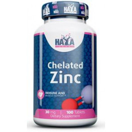 Haya Labs Chelated Zinc Bisglycinate 30 мг Цинк Бісгліцинат 100 таблеток