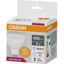 Osram LED Value MR16 GU5.3 5W 4000K 220V (4058075689107)