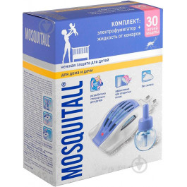 Mosquitall Комплект для захисту від комарів  Ніжний захист для дітей: електрофумігатор та рідина від комарів 30