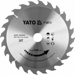 YATO Диск пильный по дереву Yato 255x30x2,0мм (YT-60731)