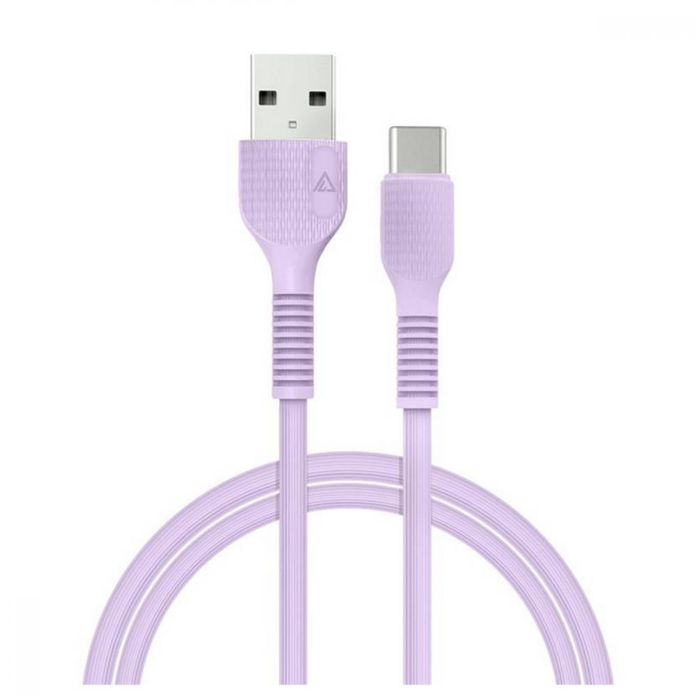 ACCLAB AL-CBCOLOR-T1PP USB to Type-C 1.2m Purple (1283126518270) - зображення 1