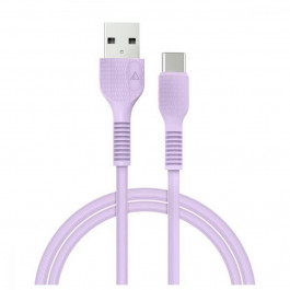 ACCLAB AL-CBCOLOR-T1PP USB to Type-C 1.2m Purple (1283126518270)