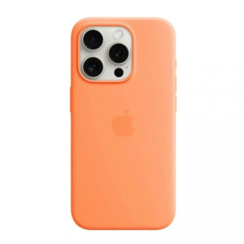 Borofone Silicone Full Case AAA MagSafe IC for iPhone 15 Pro Orange (Orig15POrange) - зображення 1