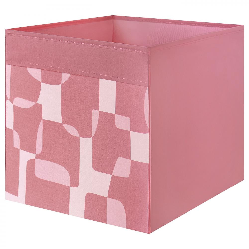 IKEA DRONA Коробка, рожевий/білий, 33x38x33 см (205.666.48) - зображення 1