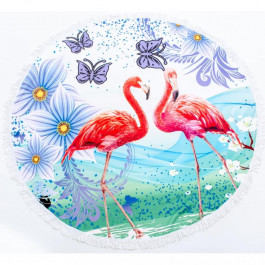 MirSon Пляжное полотенце  №5053 Summer Time Bright flamingo 150x150 см