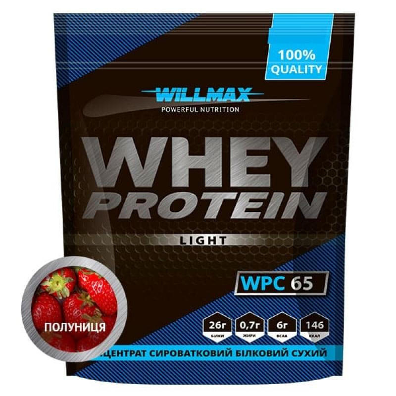 Willmax Whey Protein Light 65% 1000 g /25 servings/ Полуниця (wx201) - зображення 1