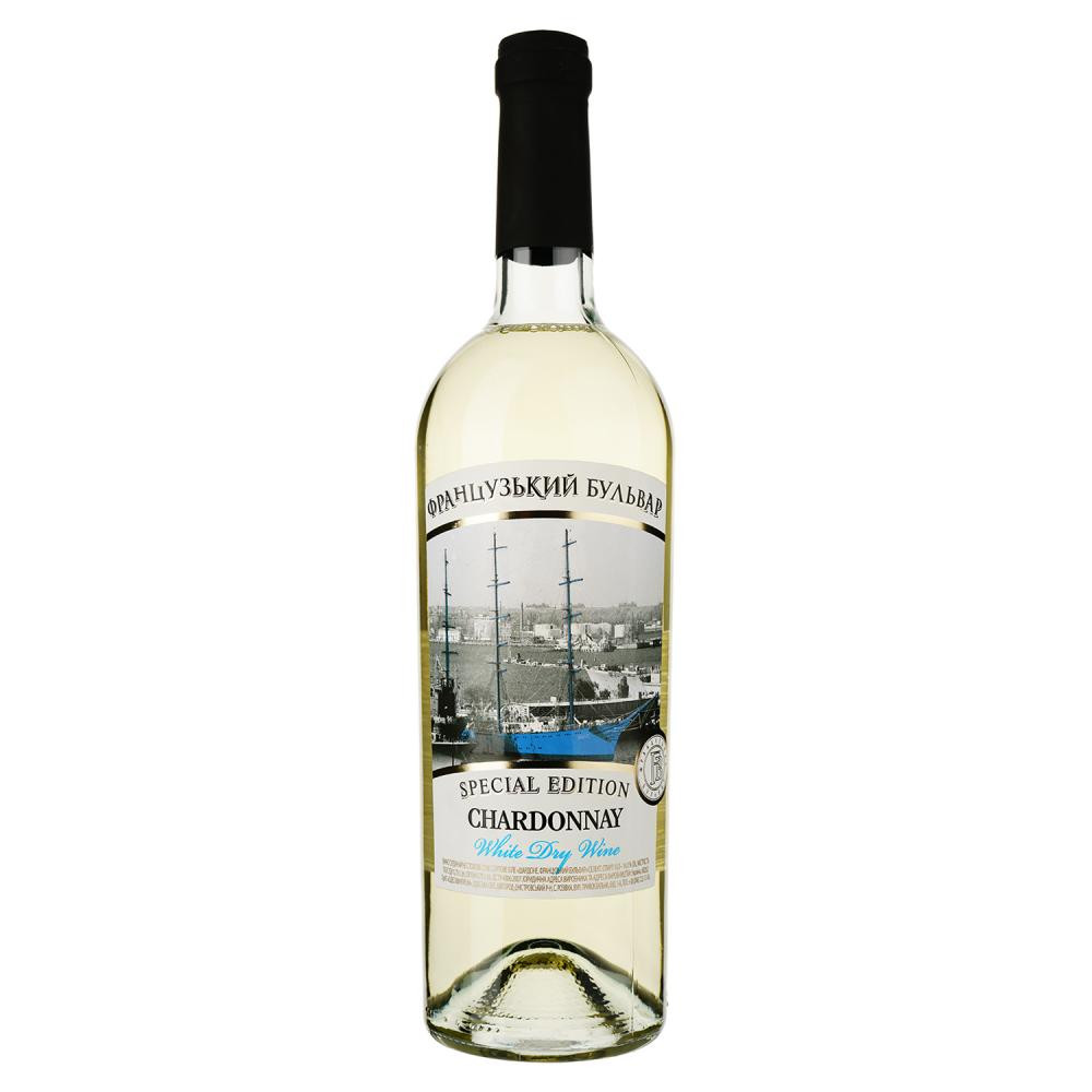 Французский Бульвар Вино  Chardonnay Select біле сухе 0,75л 10-13% (4820004385233) - зображення 1