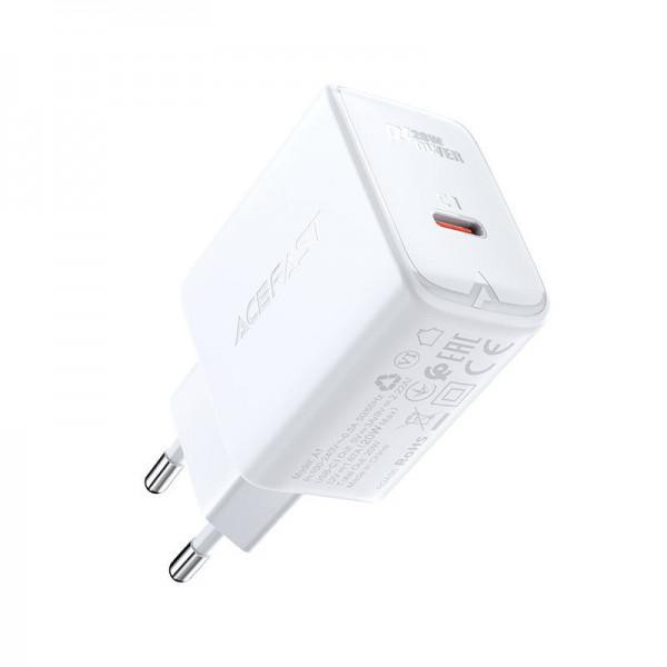 Acefast A1 Fast Charge Wall Charger 20W White (AFA1W) - зображення 1