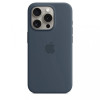 Borofone Silicone Full Case AAA MagSafe IC for iPhone 15 Pro Max Storm Blue (Orig15PMDeepBlue) - зображення 1