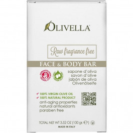 Olivella Мыло Твердое  для лица и тела для чувствительной кожи, не ароматизированное, на основе оливкового ма