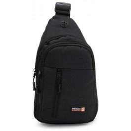 Monsen Текстильна чоловіча сумка-слінг середнього розміру у чорному кольорі  71527