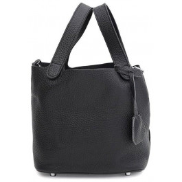 Keizer Невелика жіноча шкіряна сумка чорного кольору з двома ручками  71606