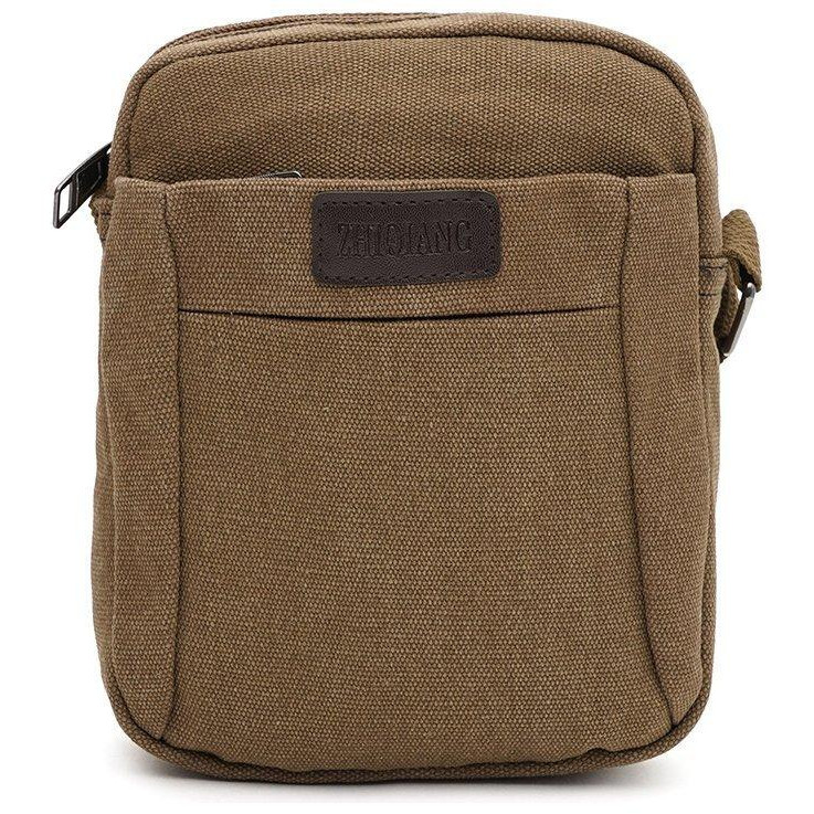 Monsen Маленька коричнева чоловіча сумка на плече із текстилю  71540 - зображення 1