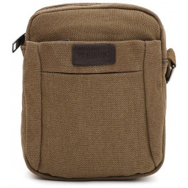 Monsen Маленька коричнева чоловіча сумка на плече із текстилю  71540