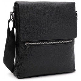 Keizer Солідна чоловіча сумка-планшет із фактурної шкіри чорного кольору з клапаном  71518
