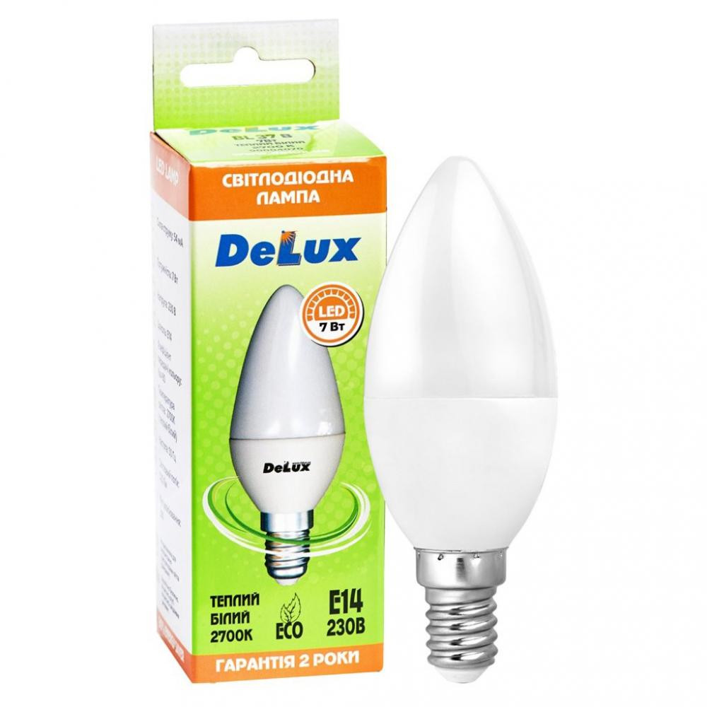 DeLux LED BL37B 7W 2700K 220V E14 (90011754) - зображення 1