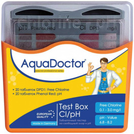 AquaDOCTOR Тестер  Box таблеточный pH и CL (20 тестов)