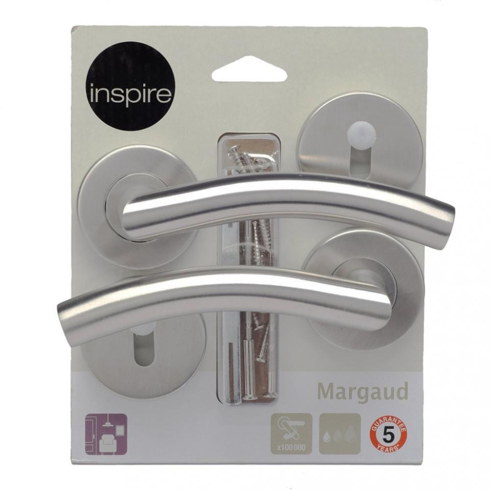 INSPIRE Ручка на розеті  Margaud сталь - зображення 1