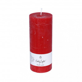 Candy Light Свічка декоративна циліндр червона 6х15см (1040160015925)
