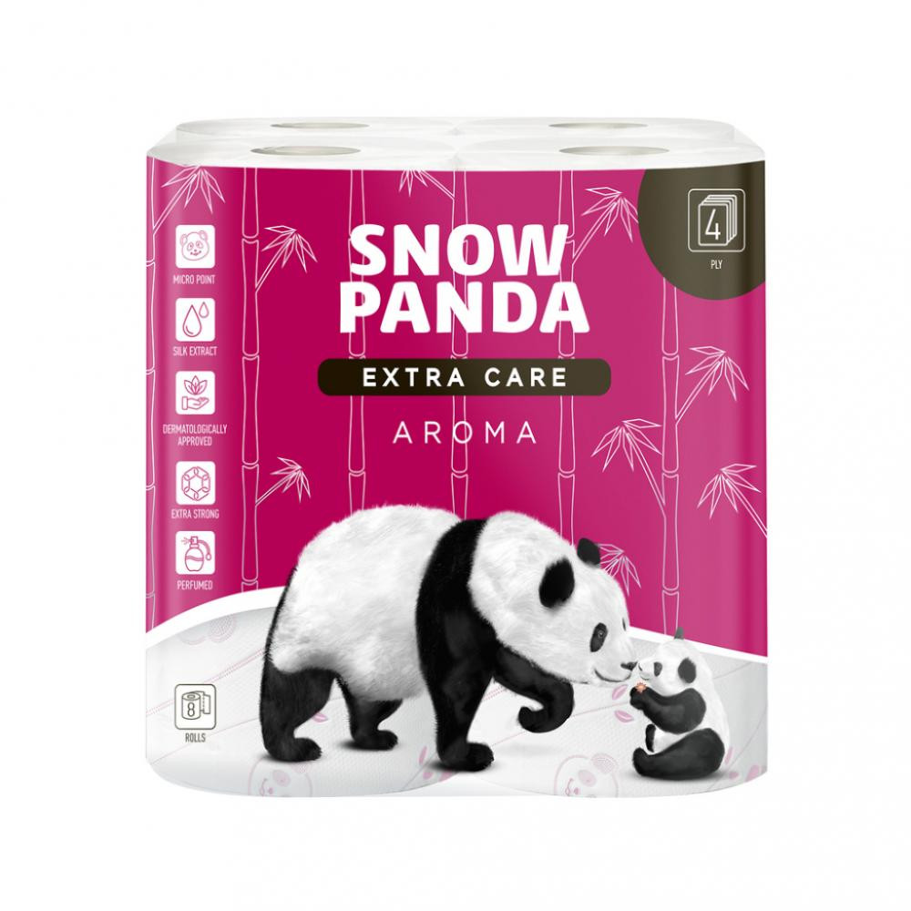 Сніжна Панда Туалетний папір  EXTRA CARE Aroma чотиришаровий 8 шт. (4820183970657) - зображення 1