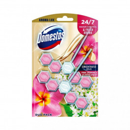 Domestos Блок для очистки унитаза  Aroma Lux Свежесть розового жасмина и цветов бузины (8720181189746)