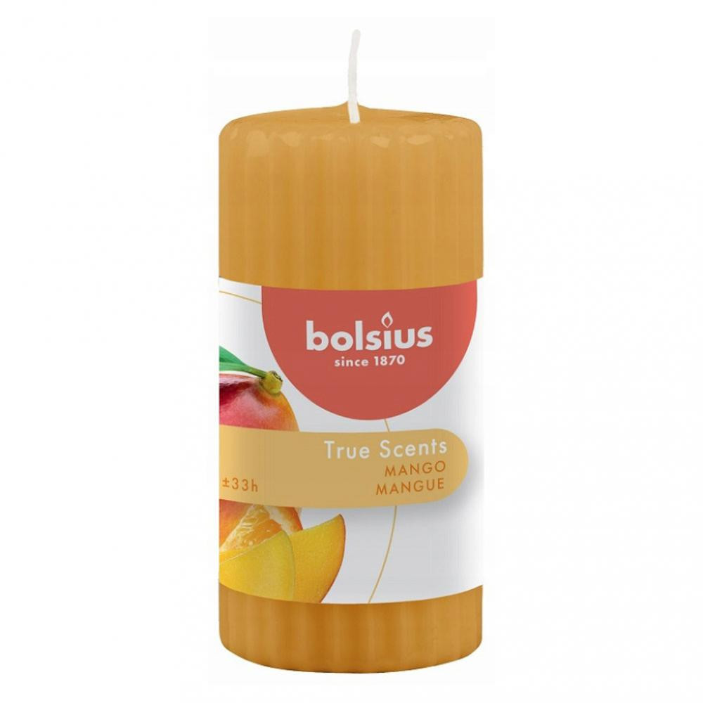 Bolsius Свеча столбик  True scents Манго ребристая (266710) (8717847152015) - зображення 1