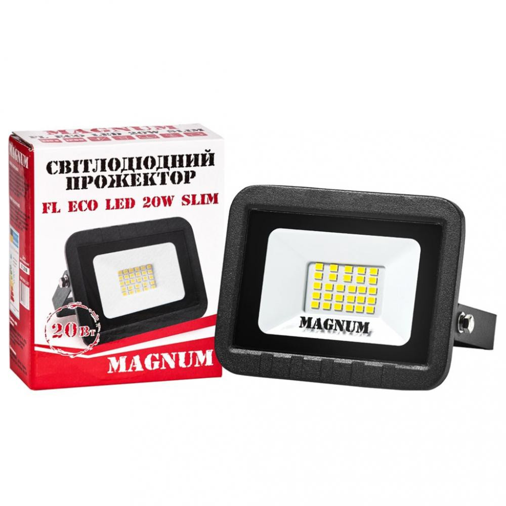 Magnum Светодиодный прожектор FL ECO LED slim 20 Вт 6500К 1400Лм IP65 (90011659) - зображення 1