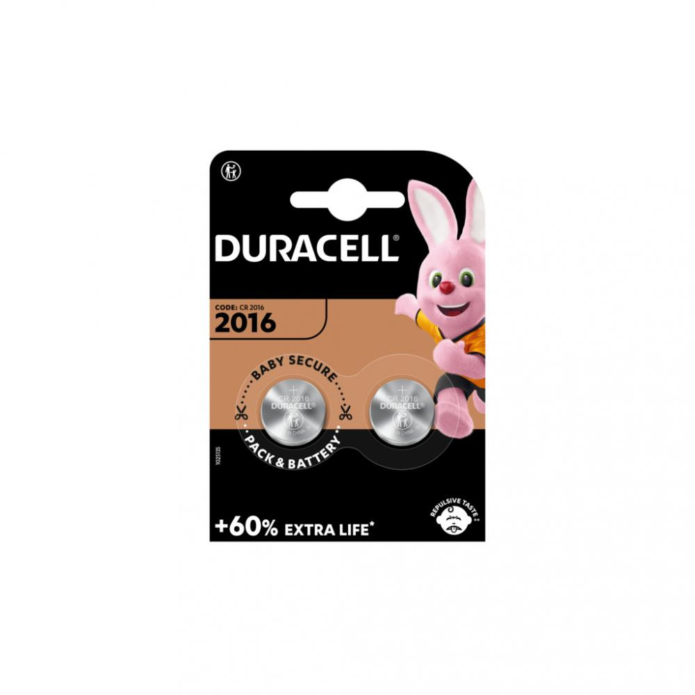 Duracell CR-2016 bat(3B) Lithium 2шт 5007667 - зображення 1