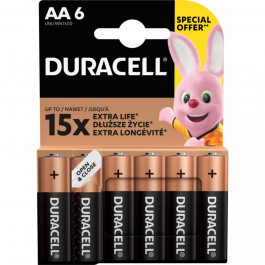 Duracell AA bat Alkaline 6шт Basic 81485016