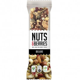 Nuts & Berries Батончик  Deluxe горіховий з журавлиною та насінням гарбуза органічний 40 г (5425036870031)