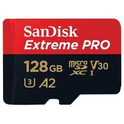   SanDisk 128 GB microSDXC UHS-I U3 Extreme Pro A2 + SD Adapter SDSQXCY-128G-GN6MA