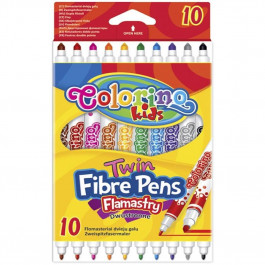   Colorino Фломастеры Fibre Pens двухсторонние 10 цветов 10 шт (13451PTR/1)