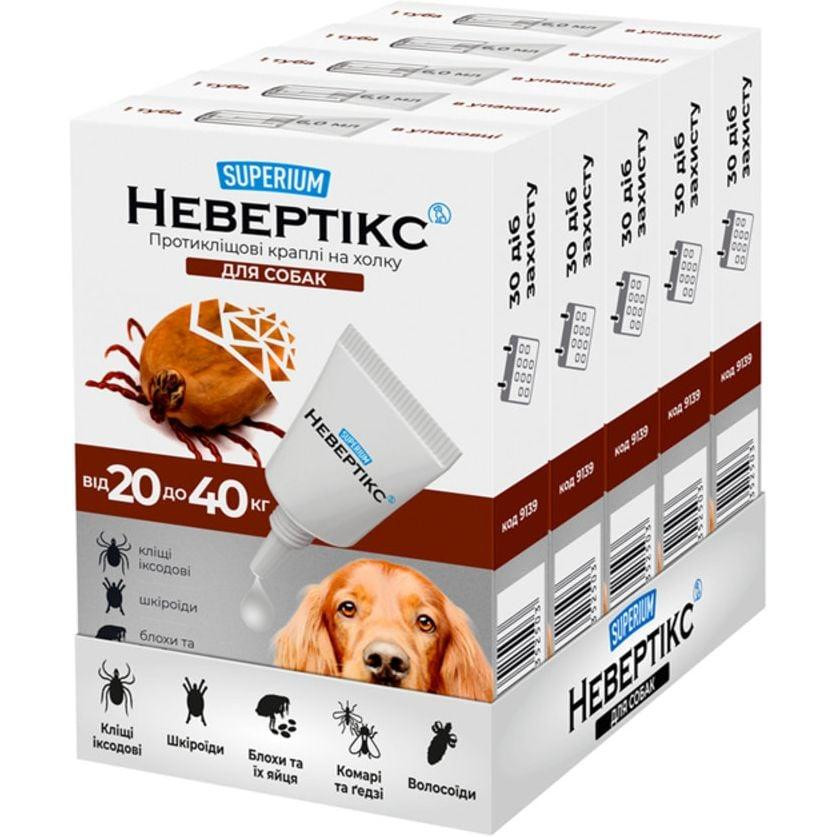 SUPERIUM Краплі для тварин  Nevertix Протикліщові для собак від 20 до 40 кг (9139) - зображення 1